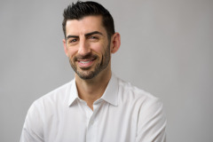 simple relaxed headshots on white background for men in DC Metro Area