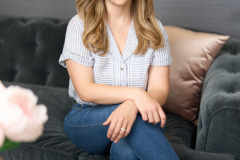 relaxed professional branding photo in studio