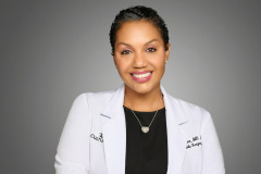 Doctor headshot grey background professional photography